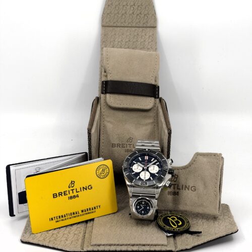 Breitling Super Chronomat B01 Dual Time St/St Zwart Wpl 44mm AB0136251B1A2